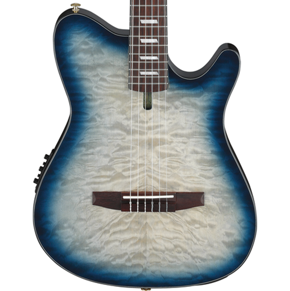 Ibanez FRH20QMN Nylon String Classical Guitar (Cosmic Blue Starburst)