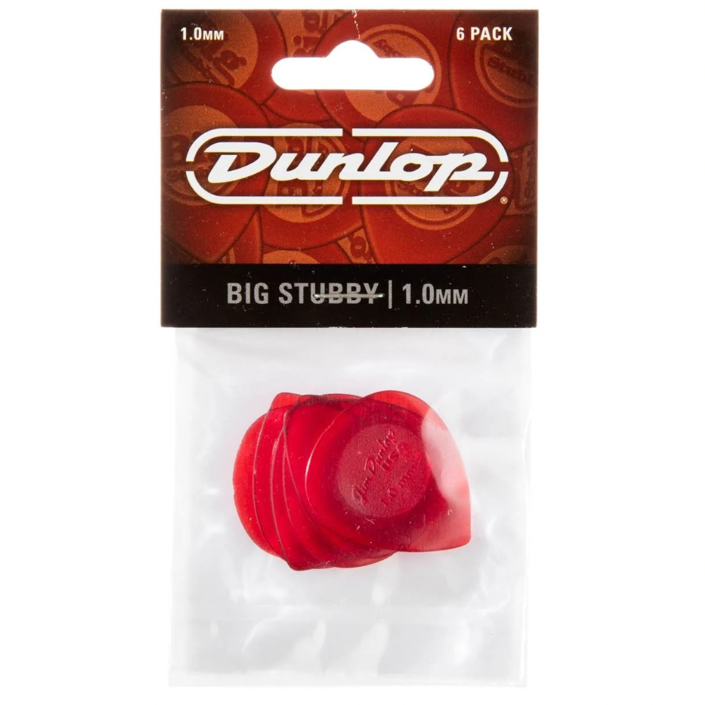 Jim Dunlop Big Stubby 1.0mm Guitar Picks (6 Pack)
