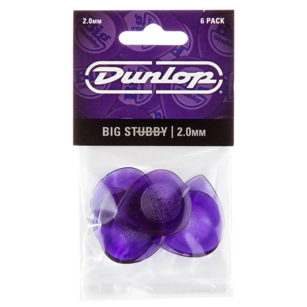 Jim Dunlop Big Stubby 2.0mm Guitar Picks (6 Pack)