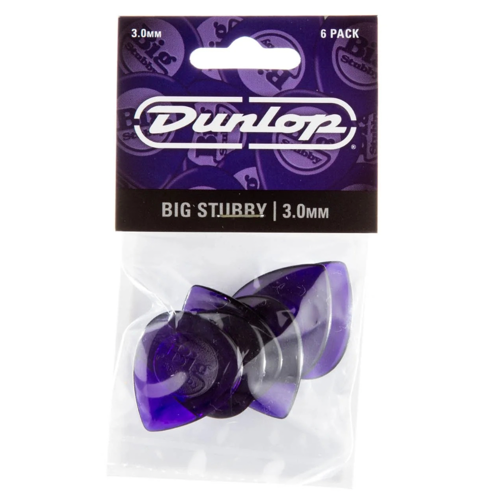 Jim Dunlop Big Stubby 3.0mm Guitar Picks (6 Pack)