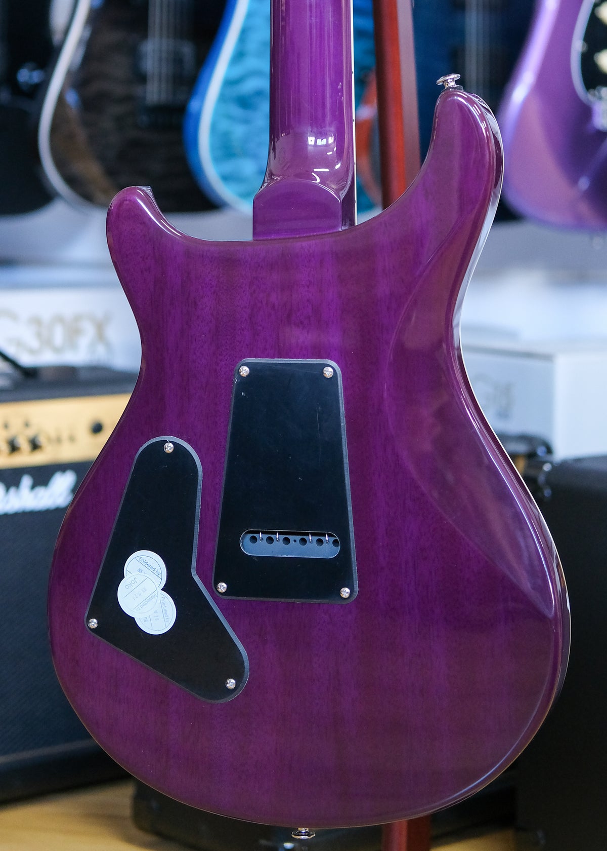 PRS SE Custom 24 Quilt Electric Guitar with Gig Bag (Charcoal Purple Burst)