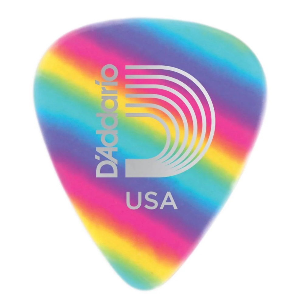 D’Addario Classic Celluloid Rainbow .70mm Medium Guitar Picks (10 Pack)