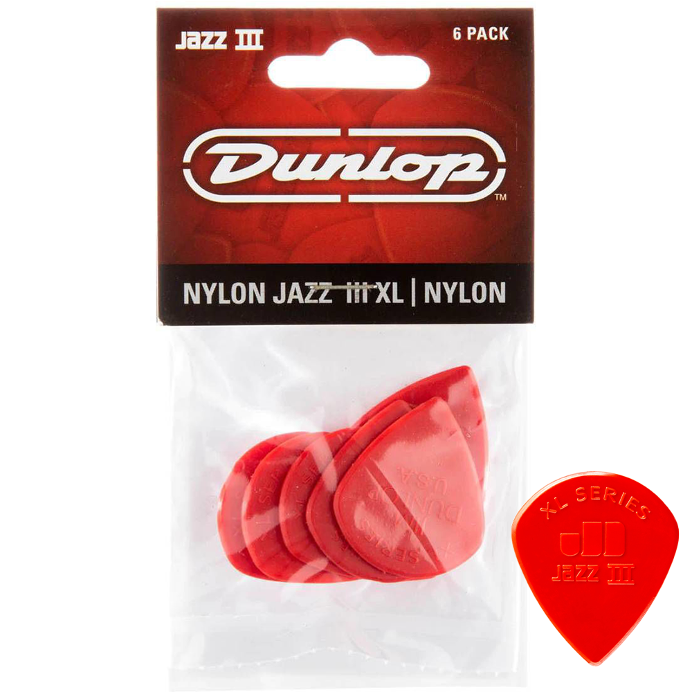 Jim Dunlop 1.38mm Nylon Jazz III XL (6 Pack)