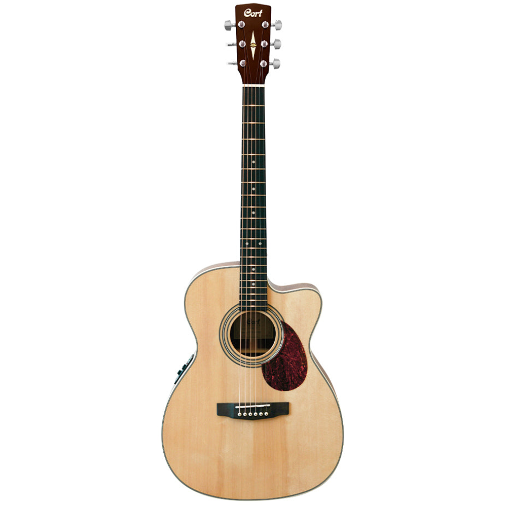 Cort L500E BW OM Acoustic Electric Guitar (Solid Spruce/Blackwood)