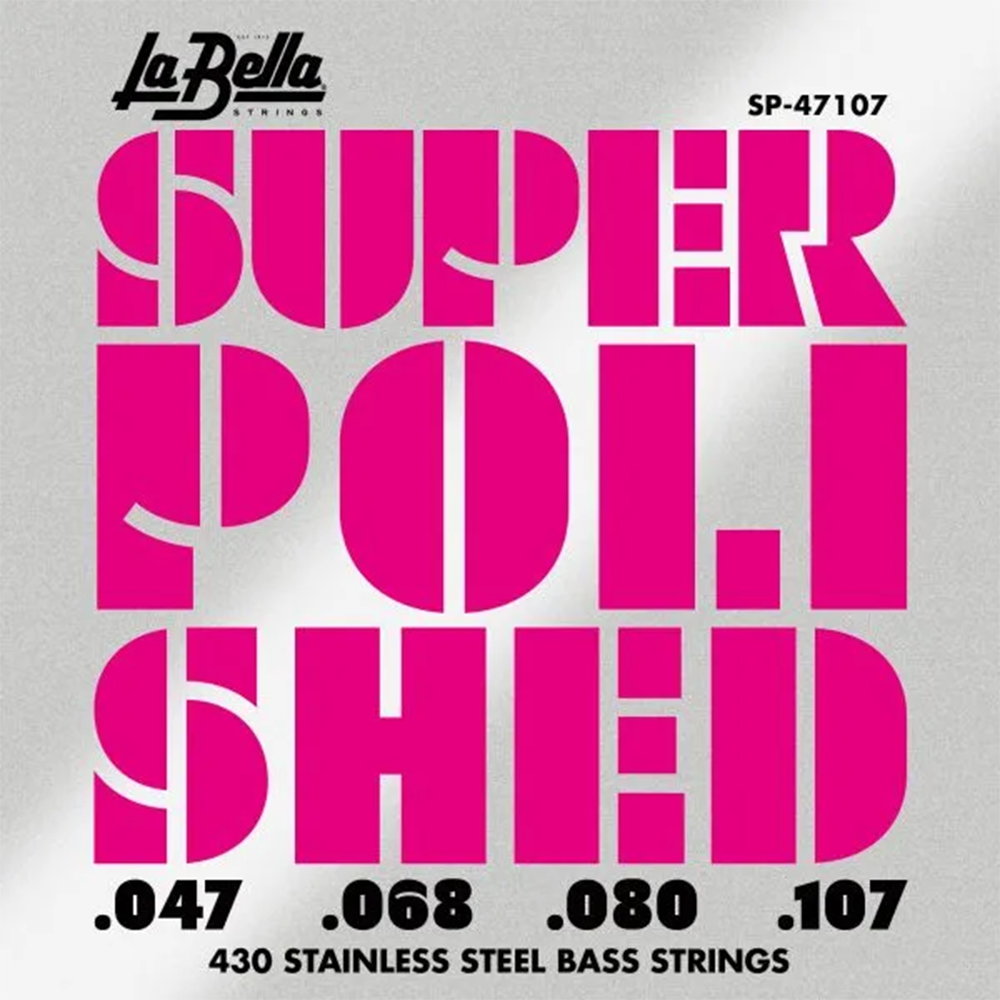 La Bella Super Polished Stainless Steel Bass Strings (47/107)