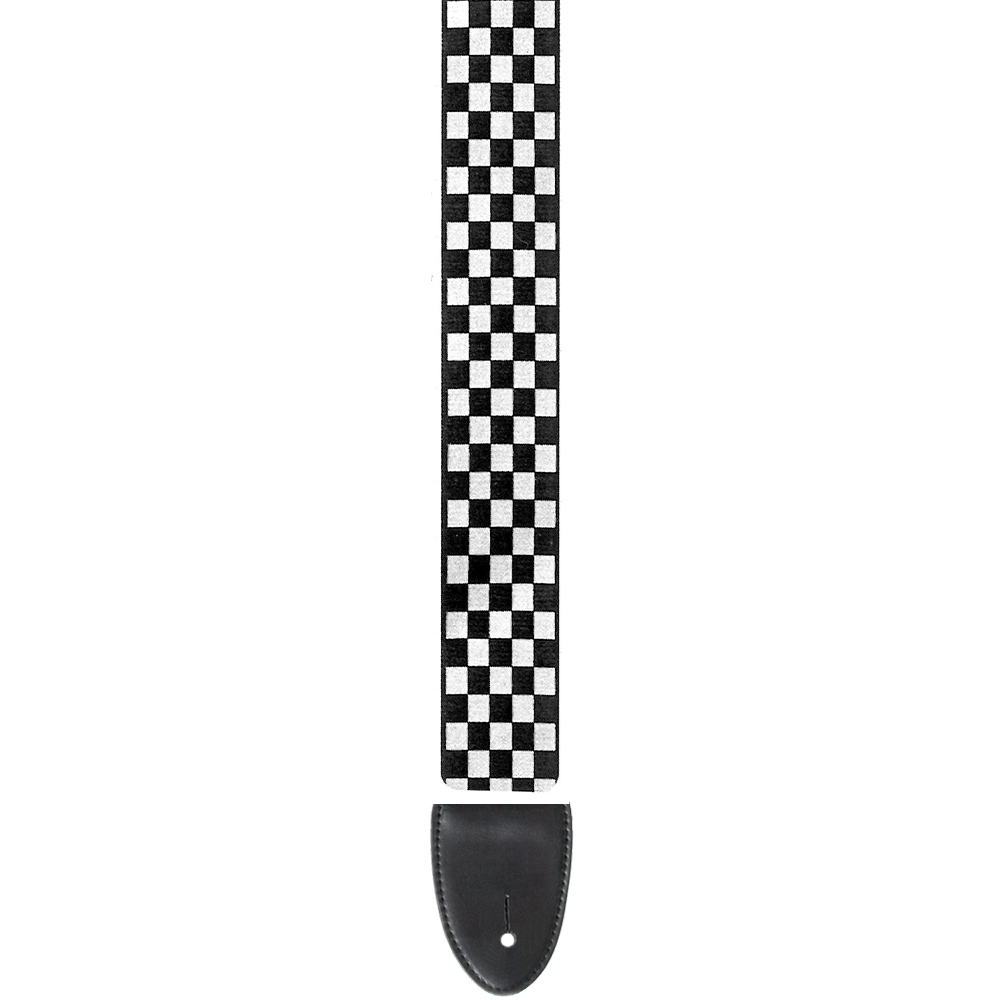XTR 2" Poly Guitar Strap (Black & White Checker)