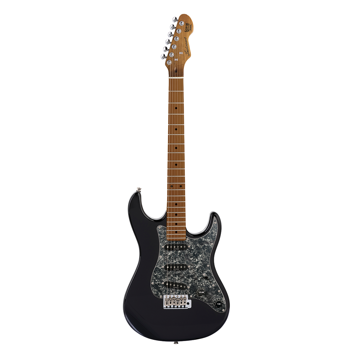 Levinson Sceptre Ventana Standard S-Style Electric Guitar (Black)