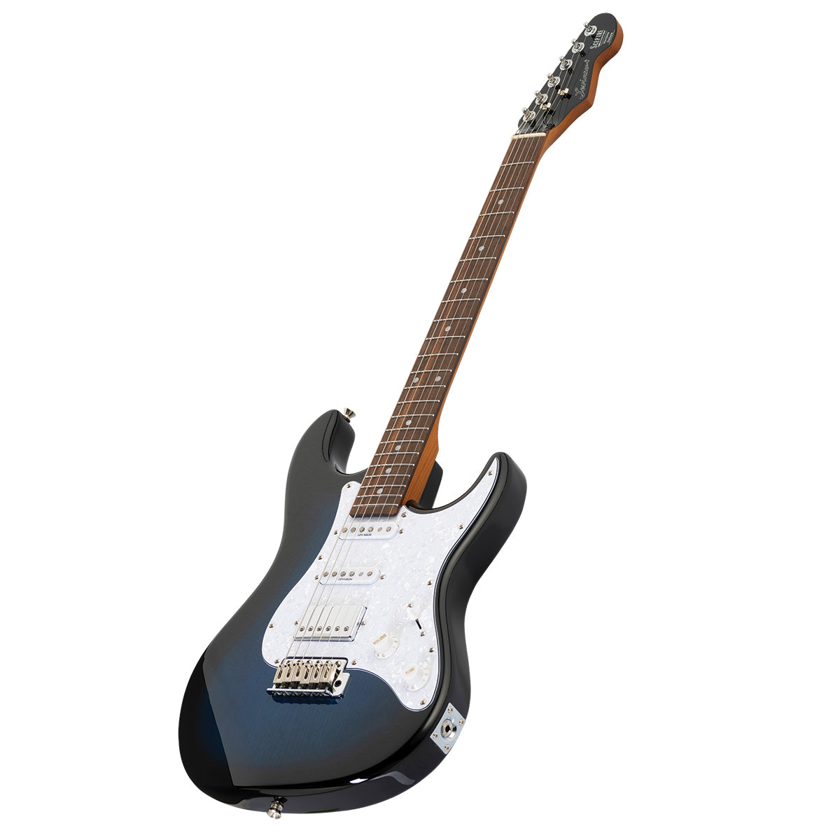 Levinson Sceptre Ventana Deluxe S-Style Electric Guitar (See Thru Ocean Blue)