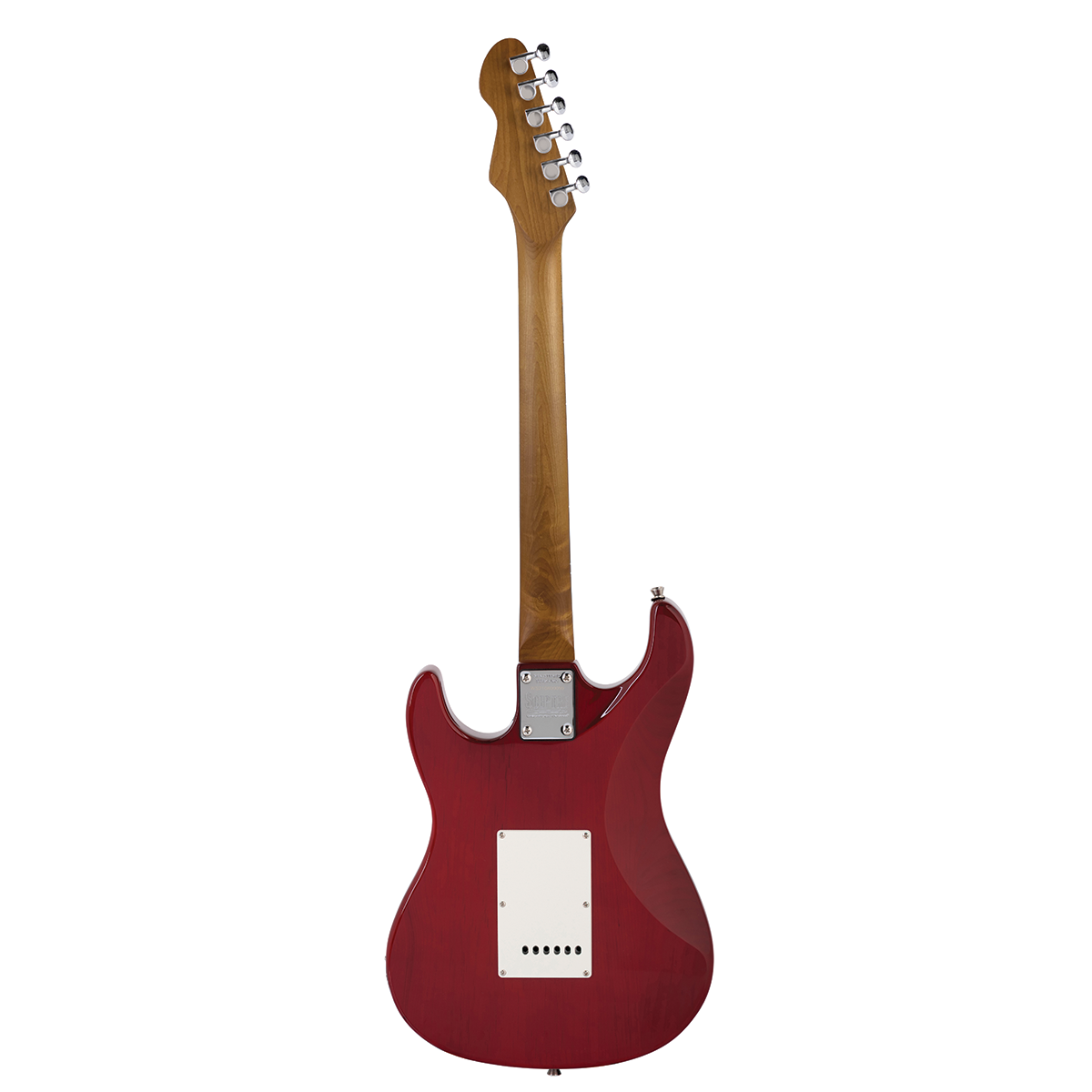 Levinson Sceptre Ventana Deluxe S-Style Electric Guitar (See Thru Red)