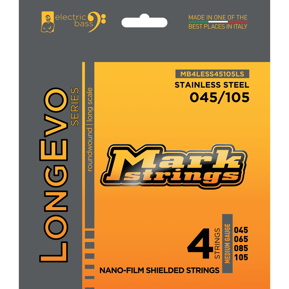 Mark Bass LongEvo Series Stainless Steel Nano-Film Shielded 4-String Bass Guitar Strings (45/105)