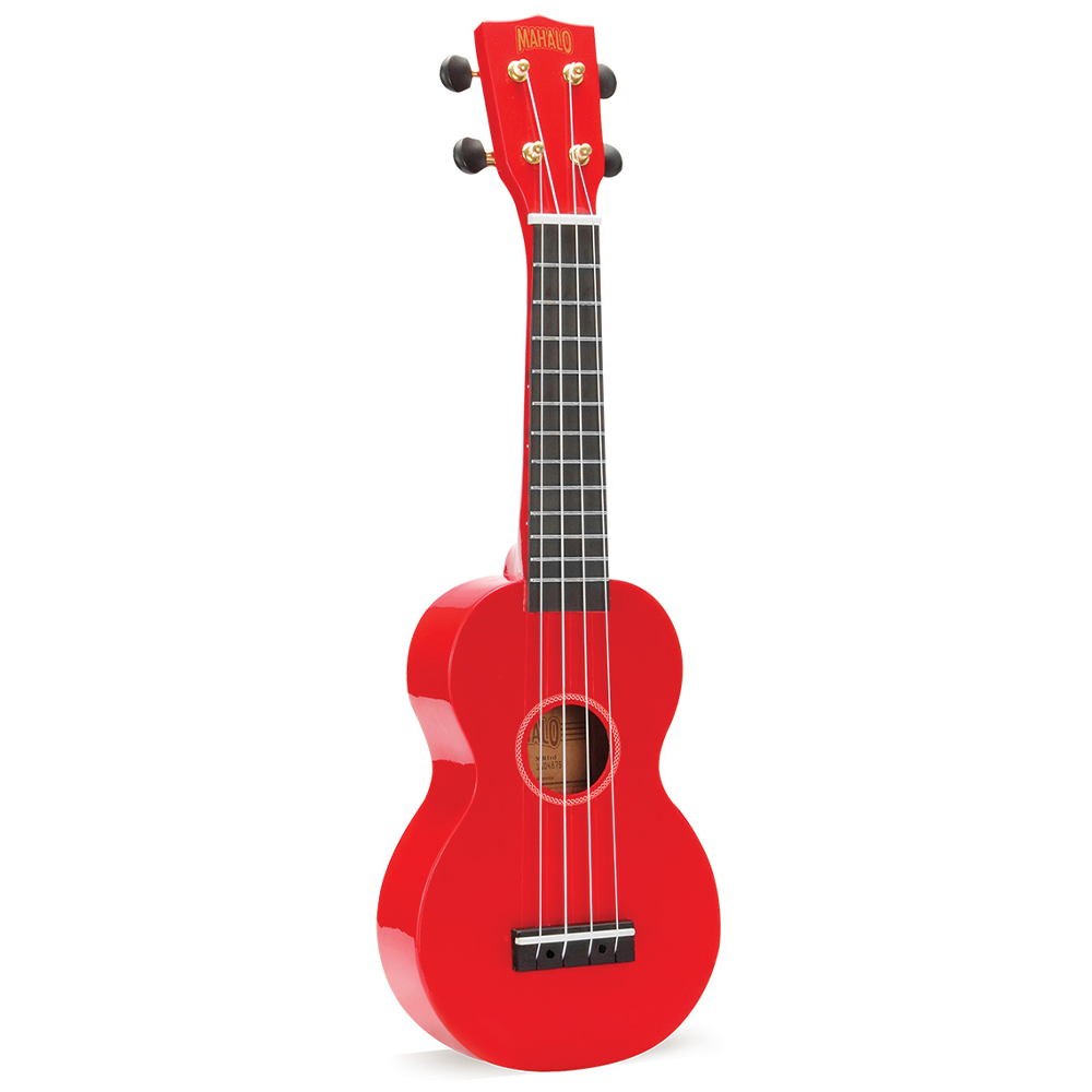 Mahalo Rainbow Series Soprano Ukulele with Bag (Red)