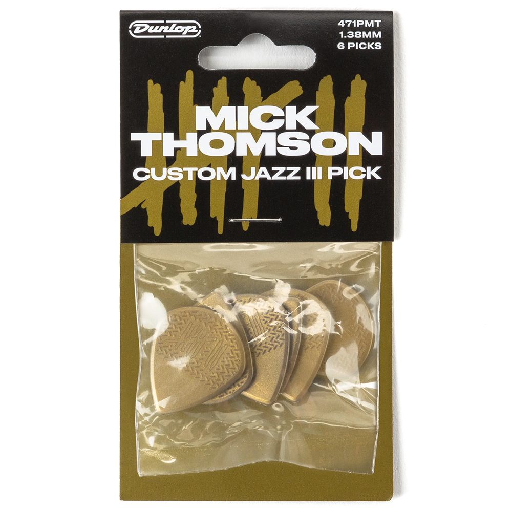 Jim Dunlop Mick Thomson 1.38mm Custom Jazz III Pick (6 Pack)