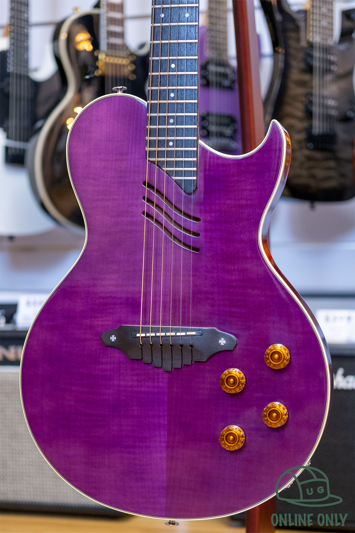 Aria Pro II PE-04 Acoustic Electric Guitar (Purple) (Pre-Owned, 1993 MIJ)