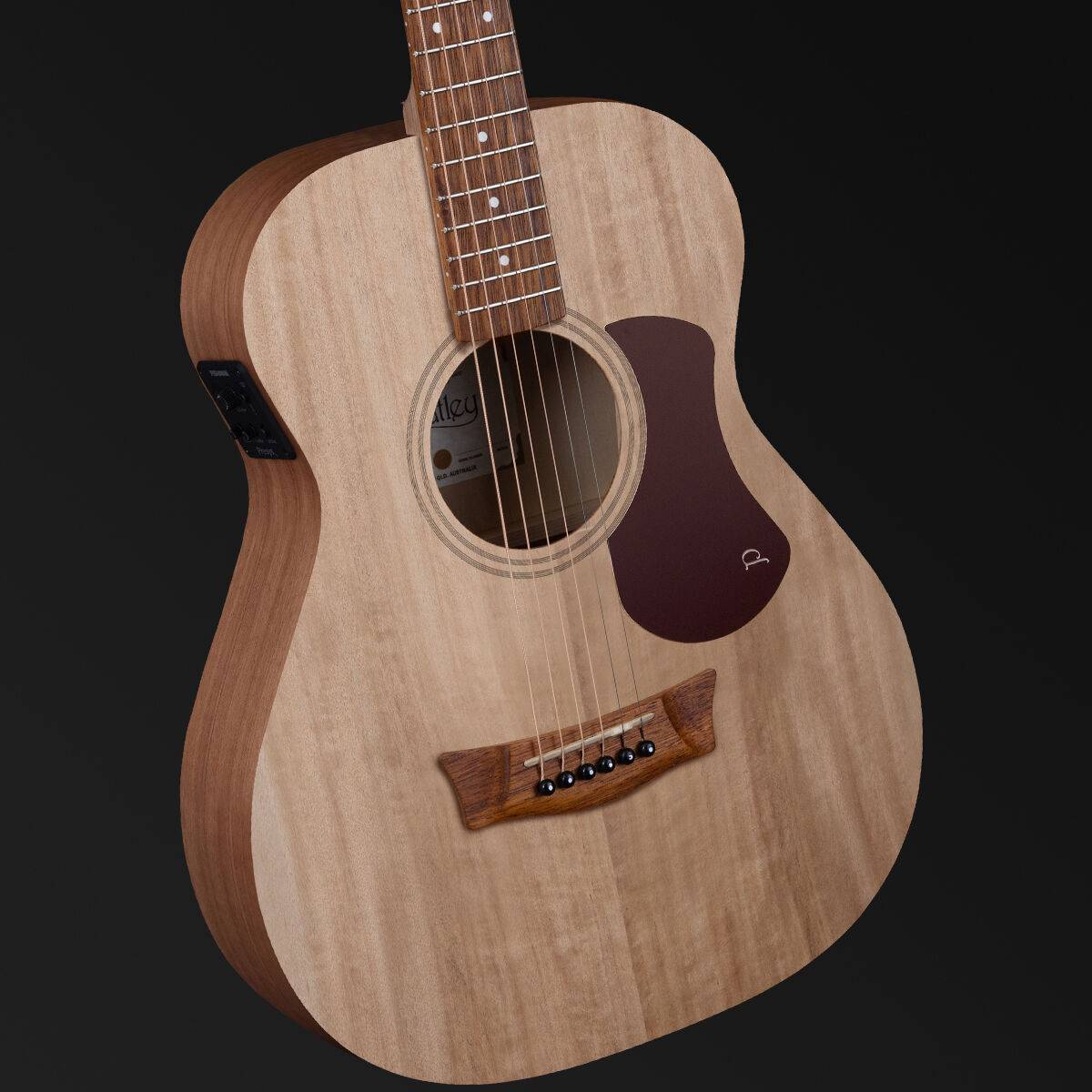 Pratley SL Mini Acoustic Electric Guitar with Case (Solid Queensland Blue Fig)