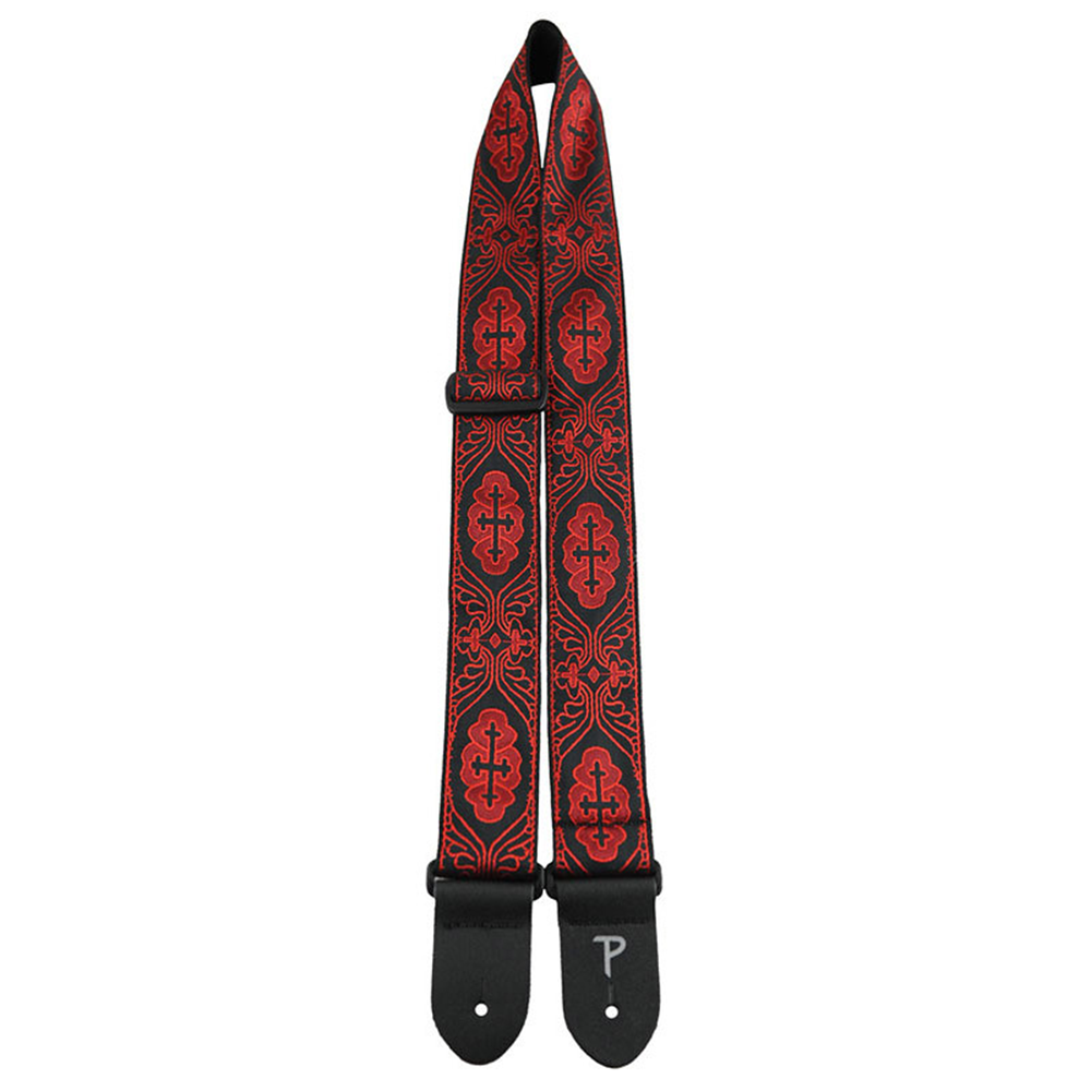 Perris 2" Jacquard Guitar Strap (Red Crosses)