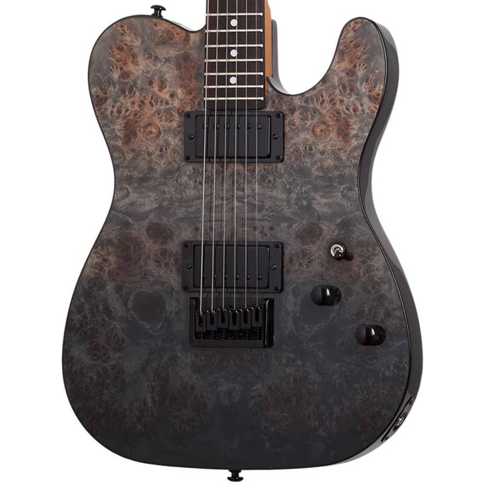Schecter PT Standard Electric Guitar (Black Fade Burst Burl)