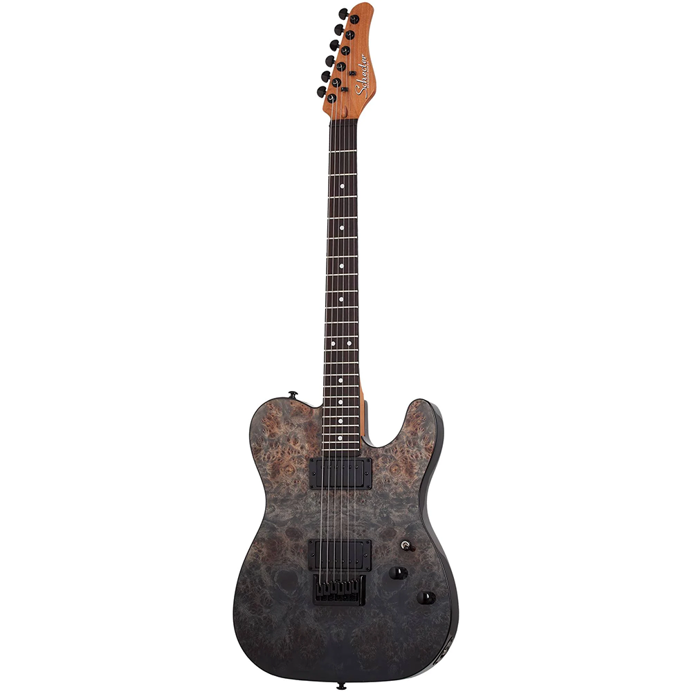 Schecter PT Standard Electric Guitar (Black Fade Burst Burl)