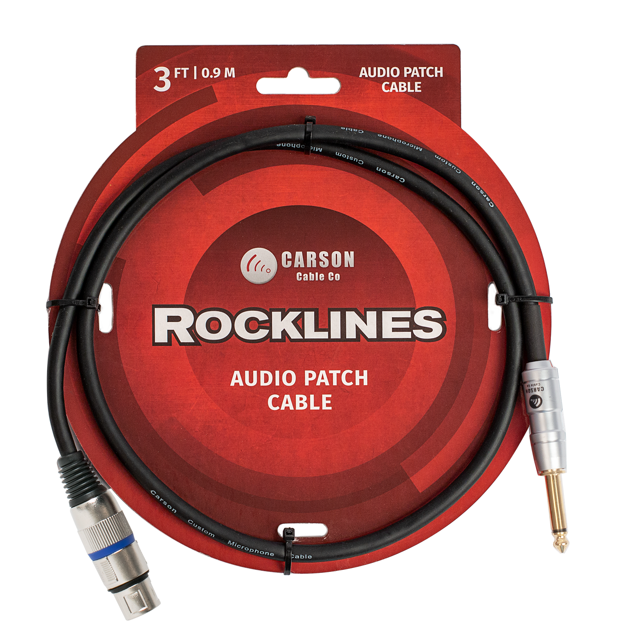 Carson 3ft Audio Patch Cable (XLR to Jack)