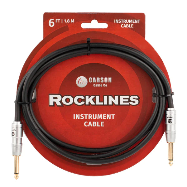 Carson Rocklines 6ft Instrument Cable (Straight to Straight)