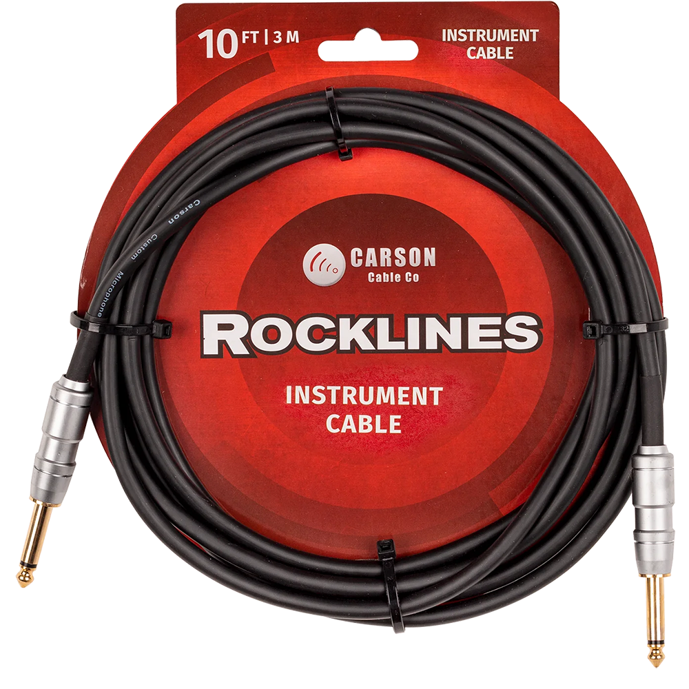 Carson Rocklines 10ft Instrument Cable (Straight to Straight)