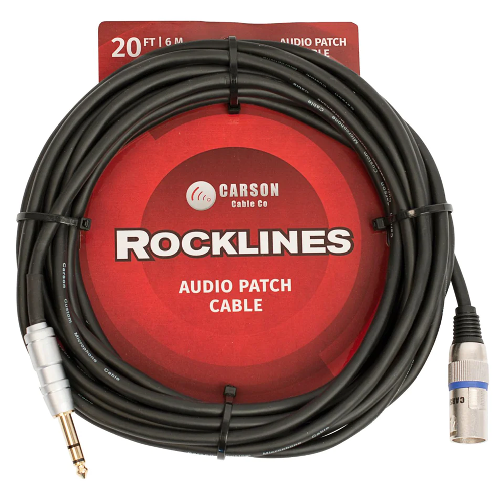 Carson 20ft Audio Patch Cable (XLR (M) to Jack (M))