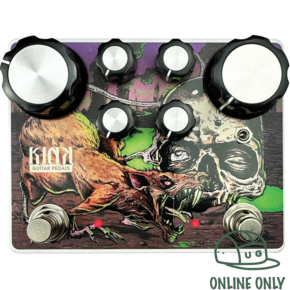 Kink Guitar Pedals Russian Plague Fuzz and Overdrive Pedal (Dual Circuit Doom Style Turbo Rat and Big Muff)