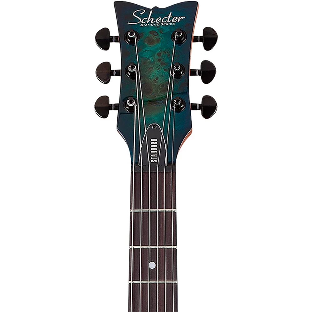 Schecter Solo-II Standard Electric Guitar (Ocean Blue Burst Burl)