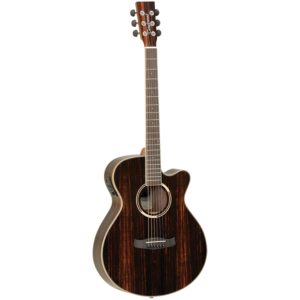 Tanglewood Discovery Exotic Superfolk Acoustic Electric Guitar (All Ebony)