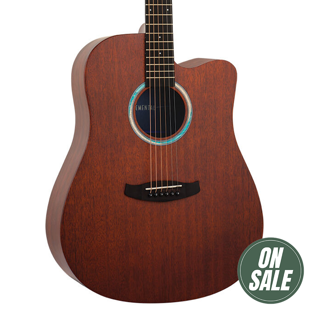 Tanglewood Elemental Dreadnought Acoustic Electric Guitar (Solid Mahogany Top)