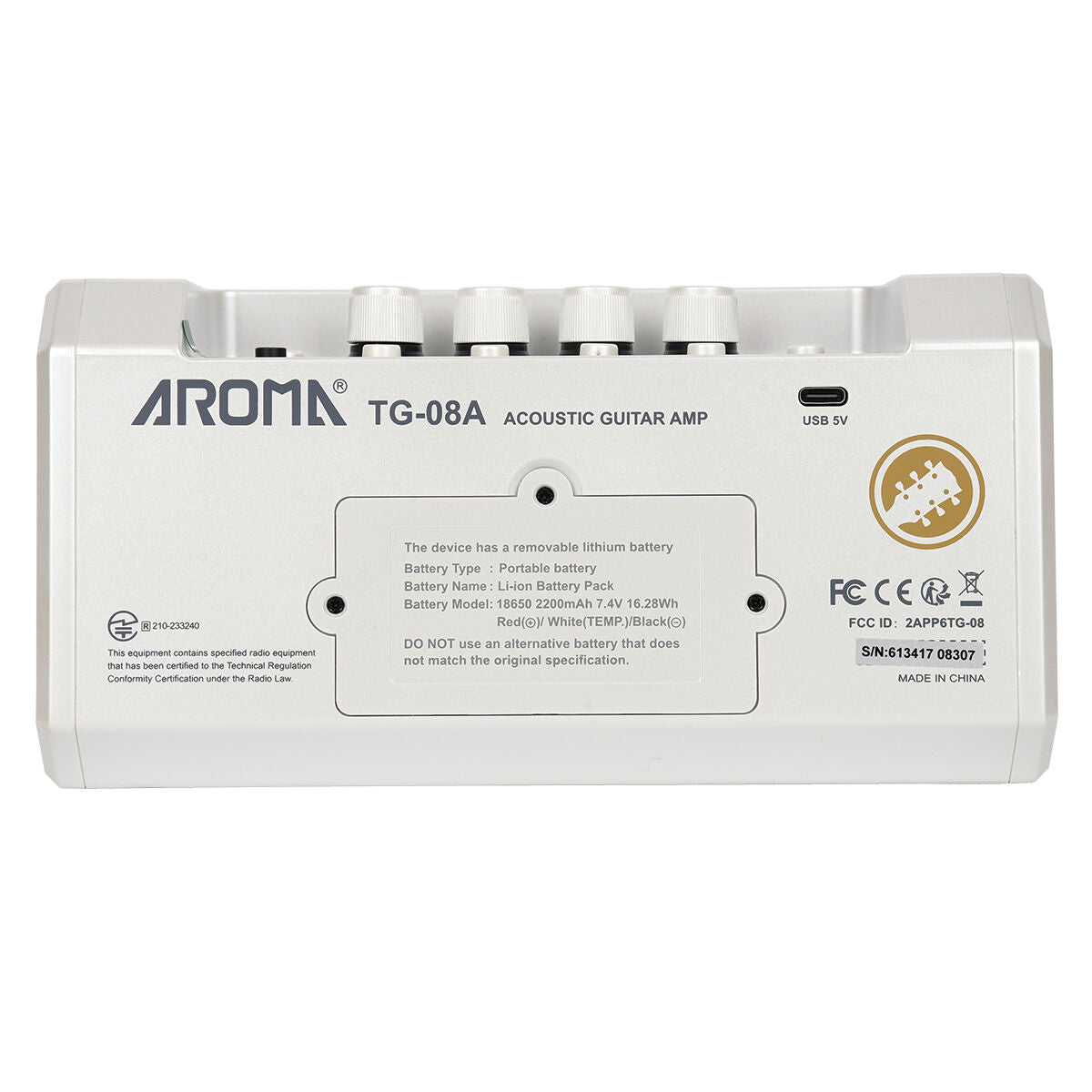 Aroma 10-Watt Battery Powered Acoustic Guitar Amplifier with Drum Machine