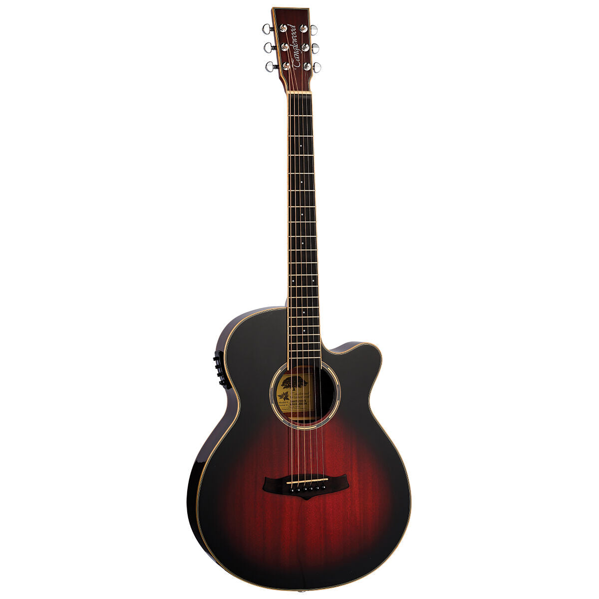 Tanglewood Winterleaf Pro Thinline Superfolk Acoustic Electric Guitar (Antique Vintage Burt)
