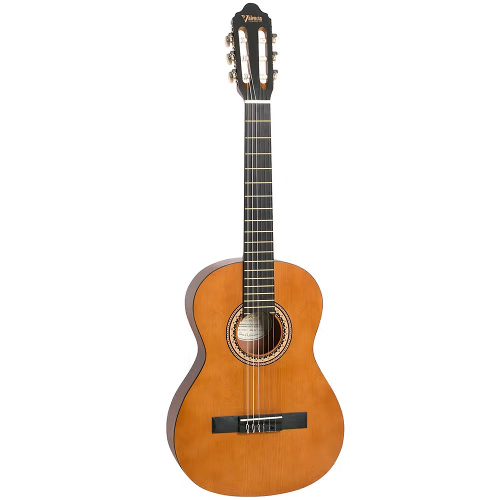 Valencia 200 Series 3/4 Size Nylon String Classical Guitar (Antique Natural)