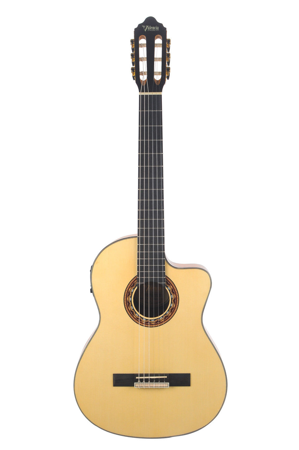 Valencia 300 Series Electric Nylon Classical Guitar (Natural Satin)