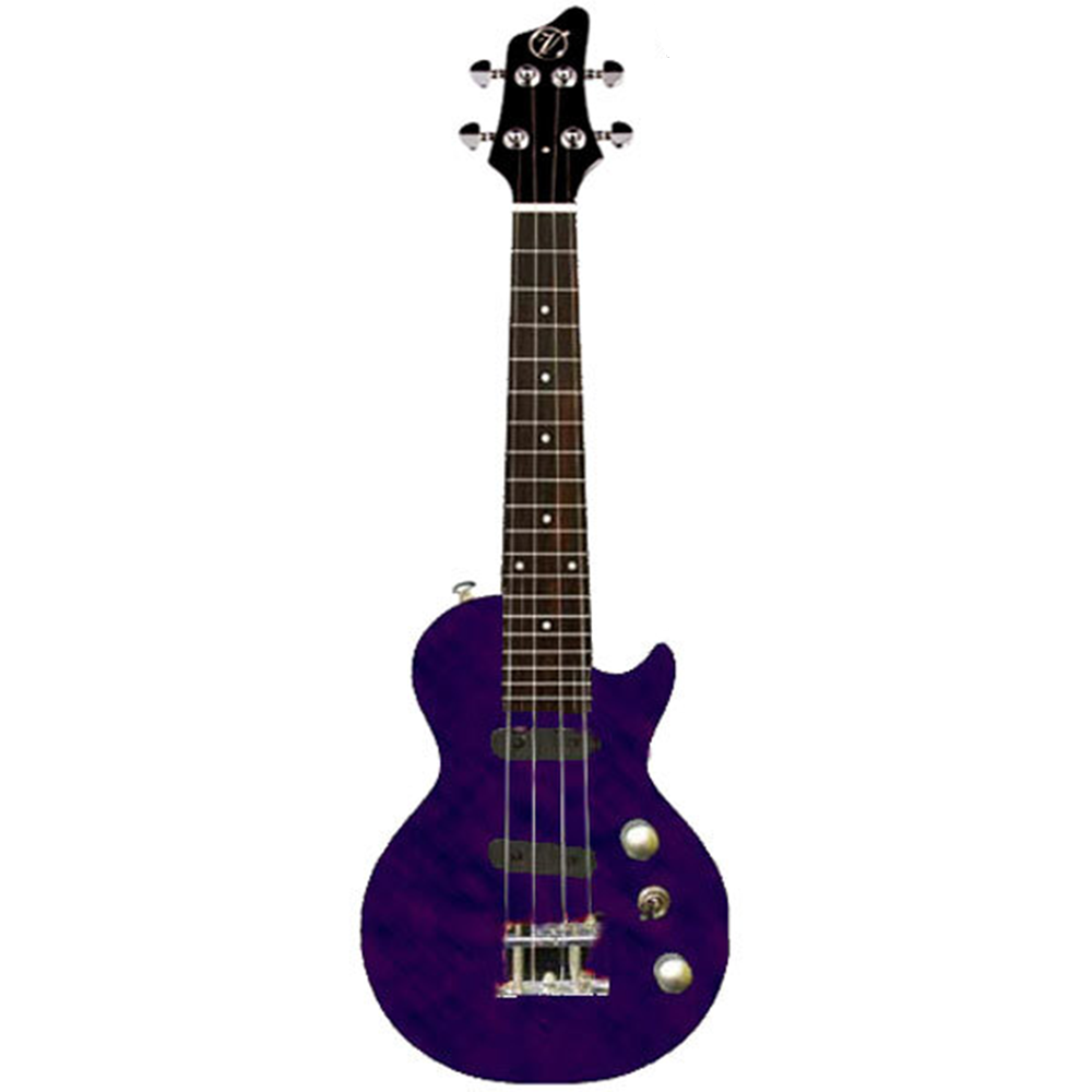 Vorson 'LP' Solid Body Electric Tenor Ukulele with Gig Bag (Purple)