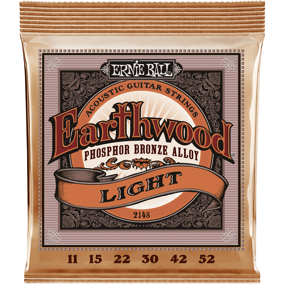 Ernie Ball Earthwood Light Phosphor Bronze Acoustic Guitar Strings (11/52)