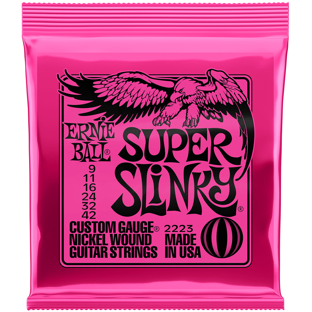 Ernie Ball Super Slinky 6-String Electric Guitar Strings (9/42)