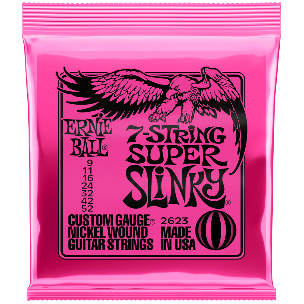 Ernie Ball Super Slinky 7-String Electric Guitar Strings (9/52)