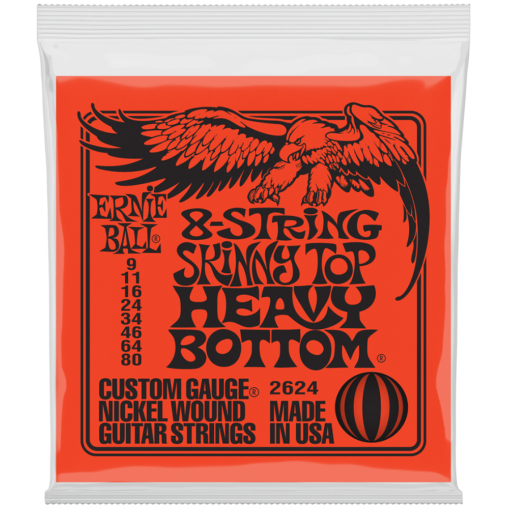 Ernie Ball Skinny Top Heavy Bottom 8-String Electric Guitar Strings (9/80)