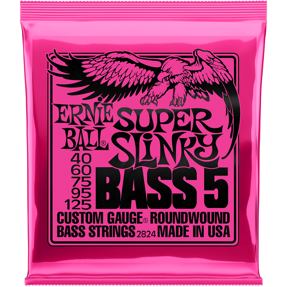 Ernie Ball Super Slinky 5-String Nickel Wound Electric Bass Strings (40/125)