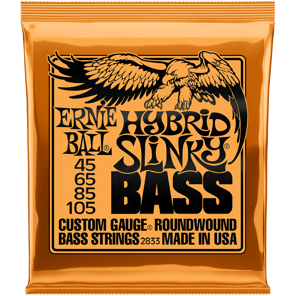 Ernie Ball Hybrid Slinky 4-String Nickel Wound Electric Bass Strings (45/105)