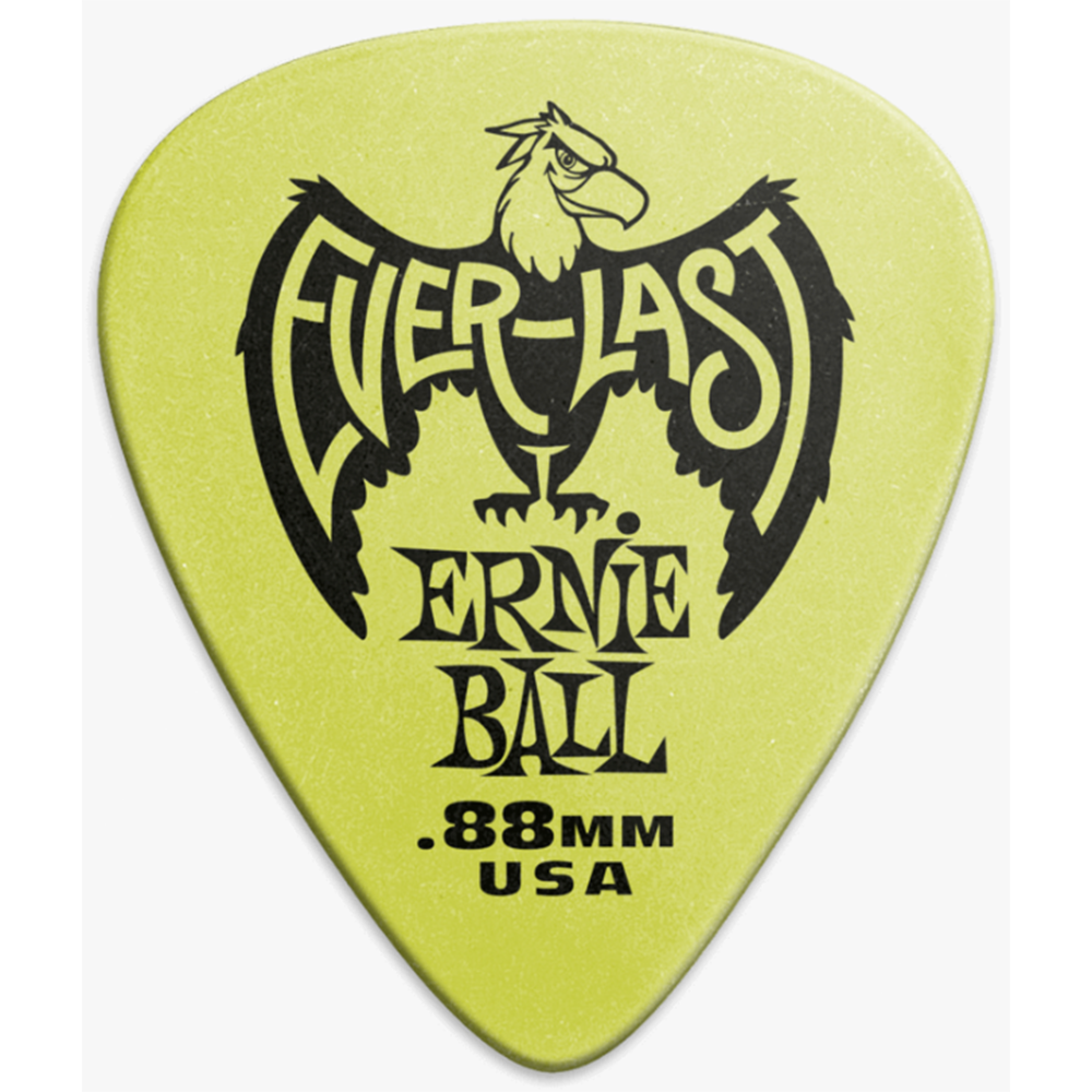 Ernie Ball 0.88mm Everlast Guitar Picks 12-Pack (Green)