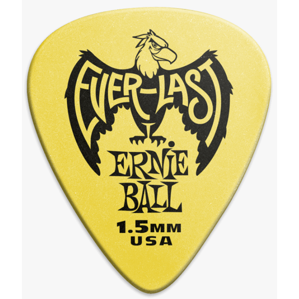 Ernie Ball 1.5mm Everlast Guitar Picks 12-Pack (Yellow)