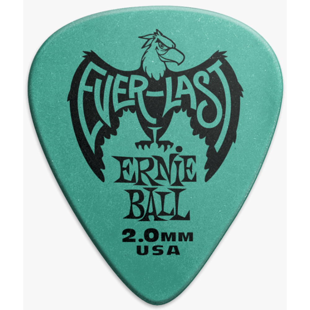 Ernie Ball 2.00mm Everlast Guitar Picks 12-Pack (Teal)