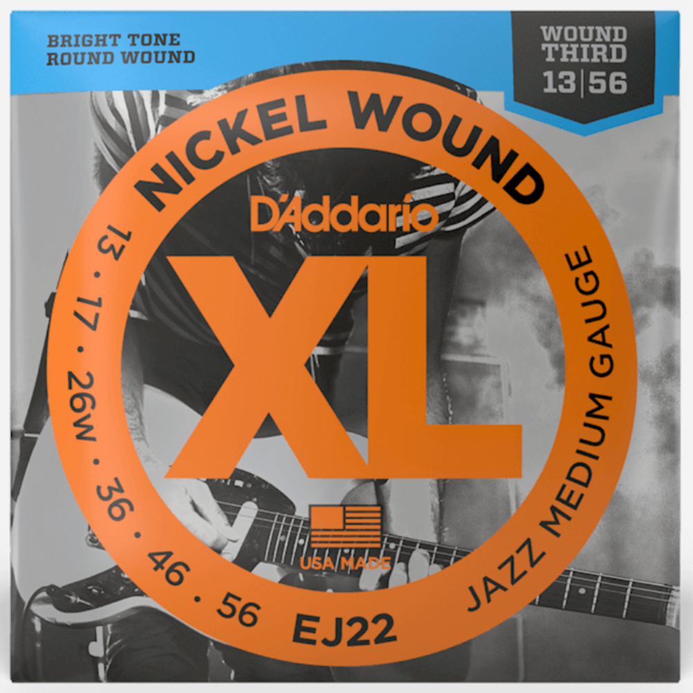 D'Addario EJ22 Jazz Medium Electric Guitar Strings (13/56)