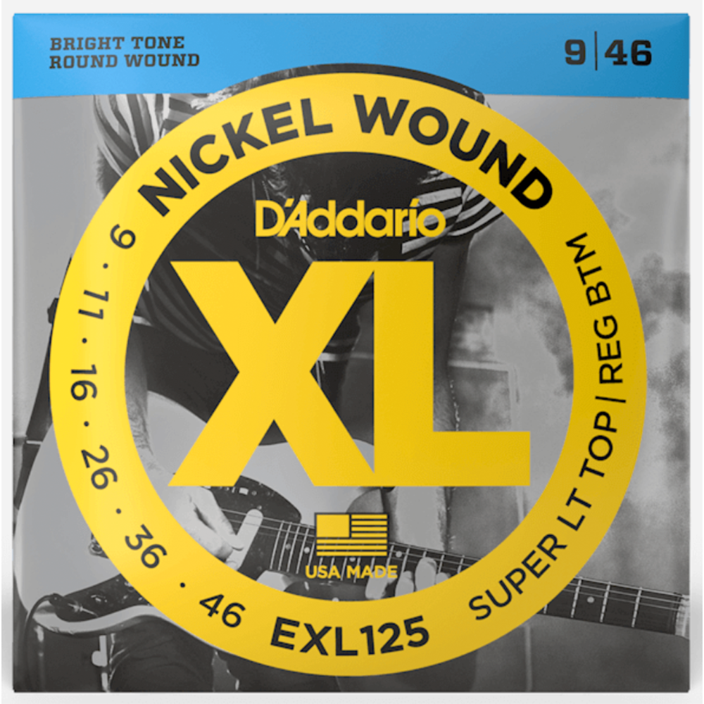 D'Addario EXL125 Super Light Top/Regular Bottom Electric Guitar Strings (9/46)