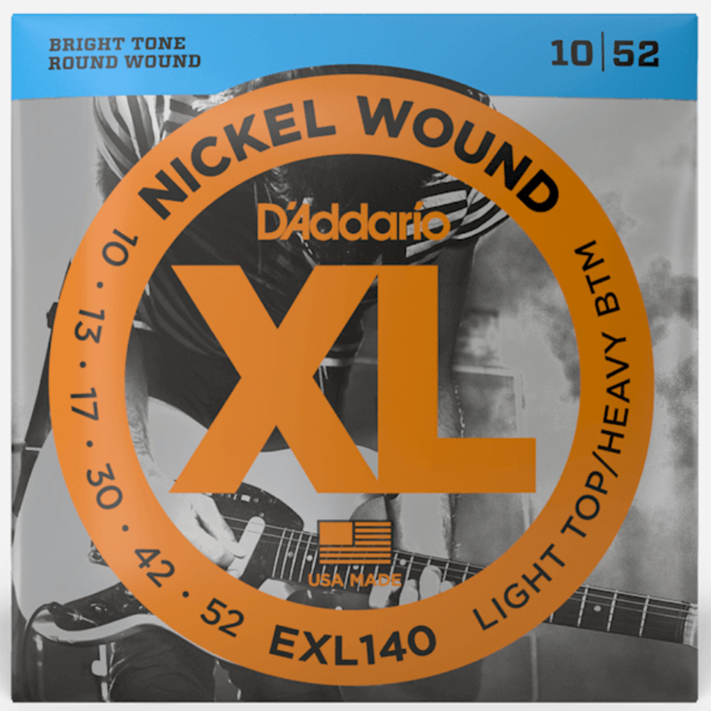 D'Addario EXL140 Light Top/Heavy Bottom Electric Guitar Strings (10/52)