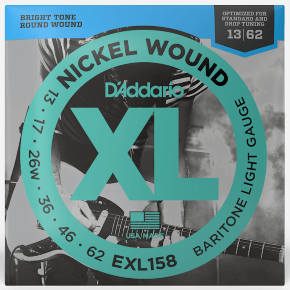 D'Addario EXL158 Baritone Light Electric Guitar Strings (13/62)