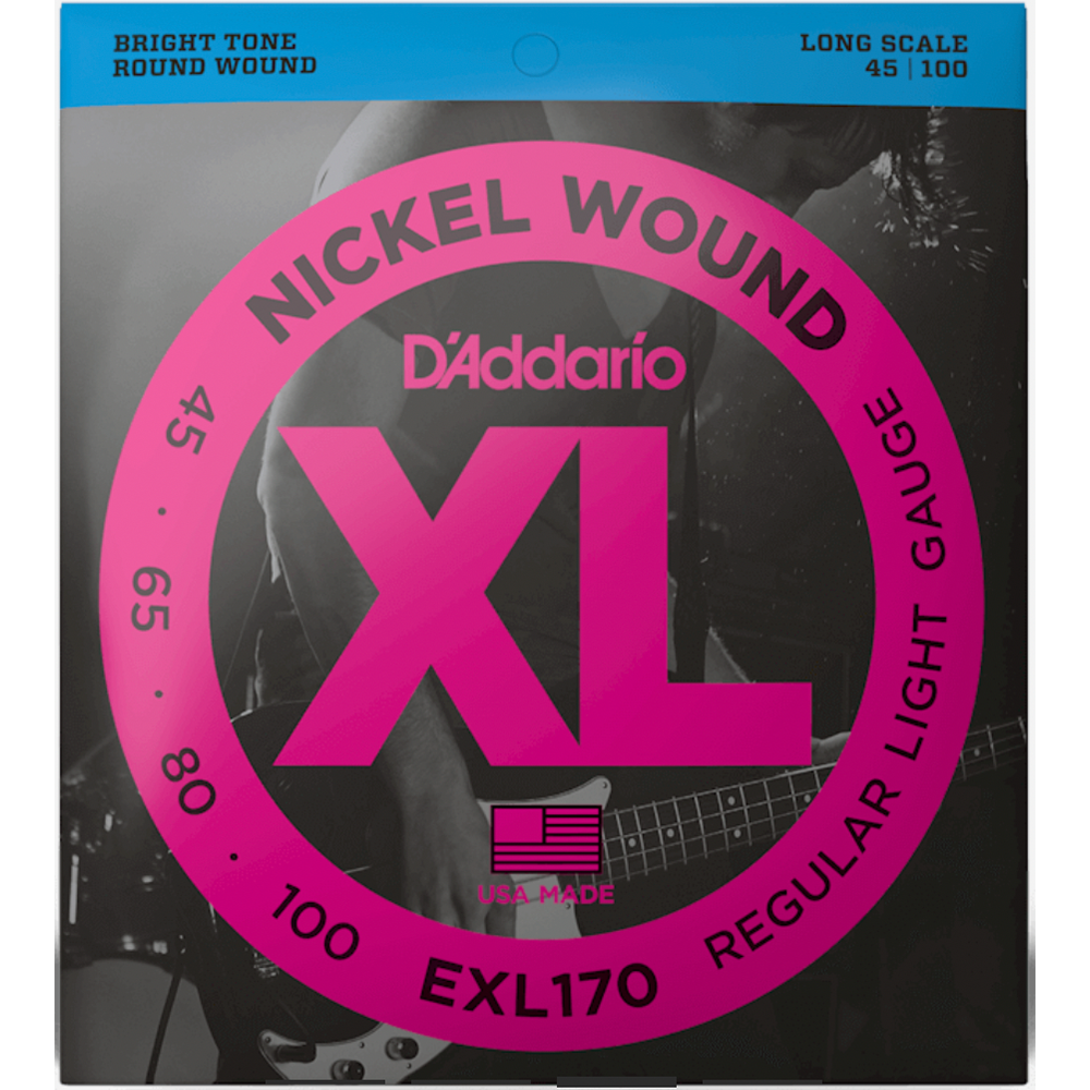 D'Addario EXL170 Regular Light Bass Guitar Strings (45/100)