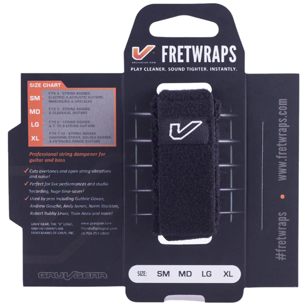 Gruv Gear Fretwraps 1 Pack - Black (Small)