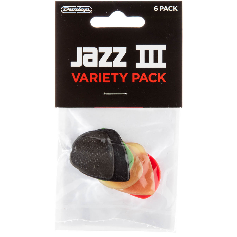 Jim Dunlop Jazz III Variety Pack Guitar Picks (6-Pack)